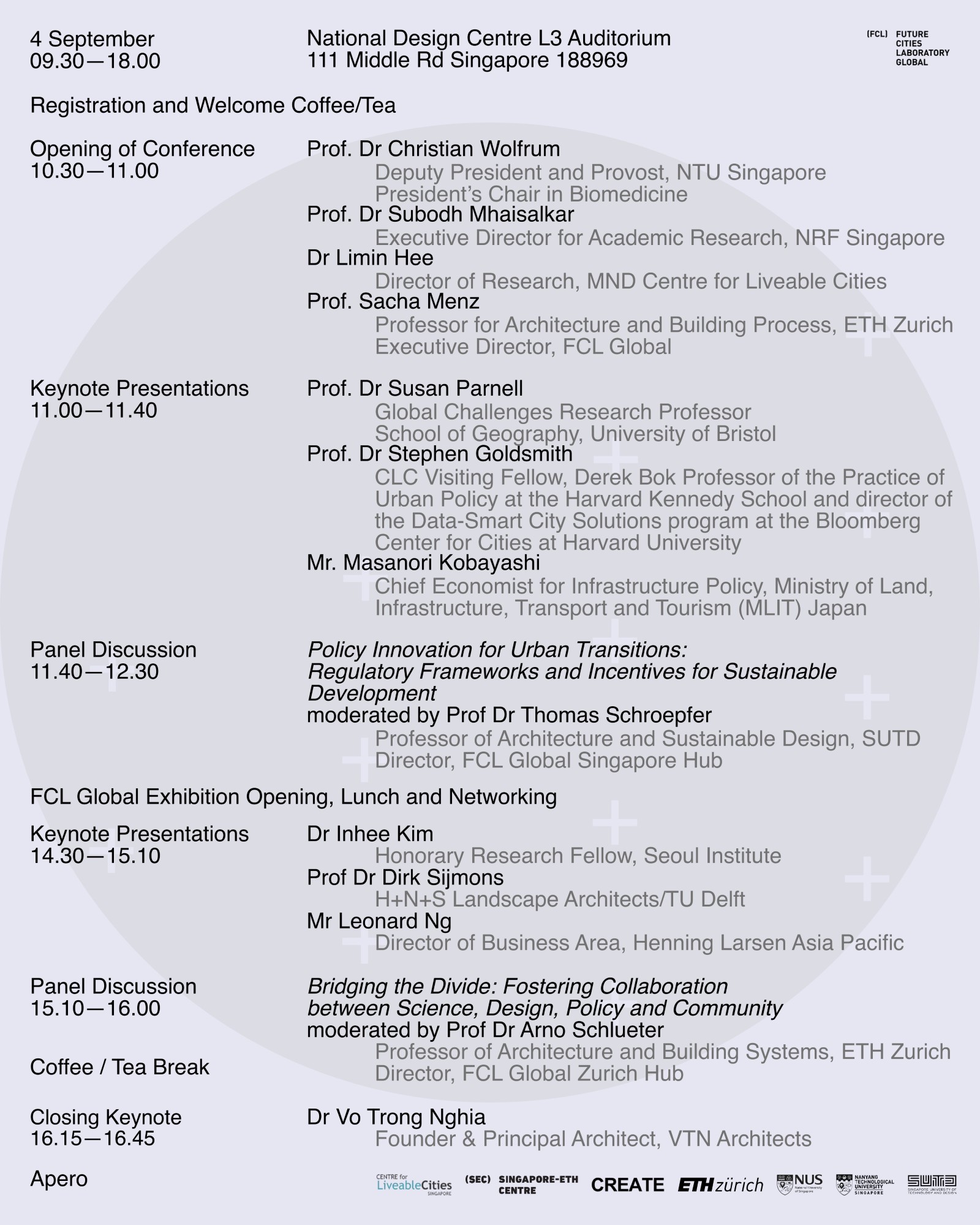 Programme design for the Future Cities Symposium 2025.