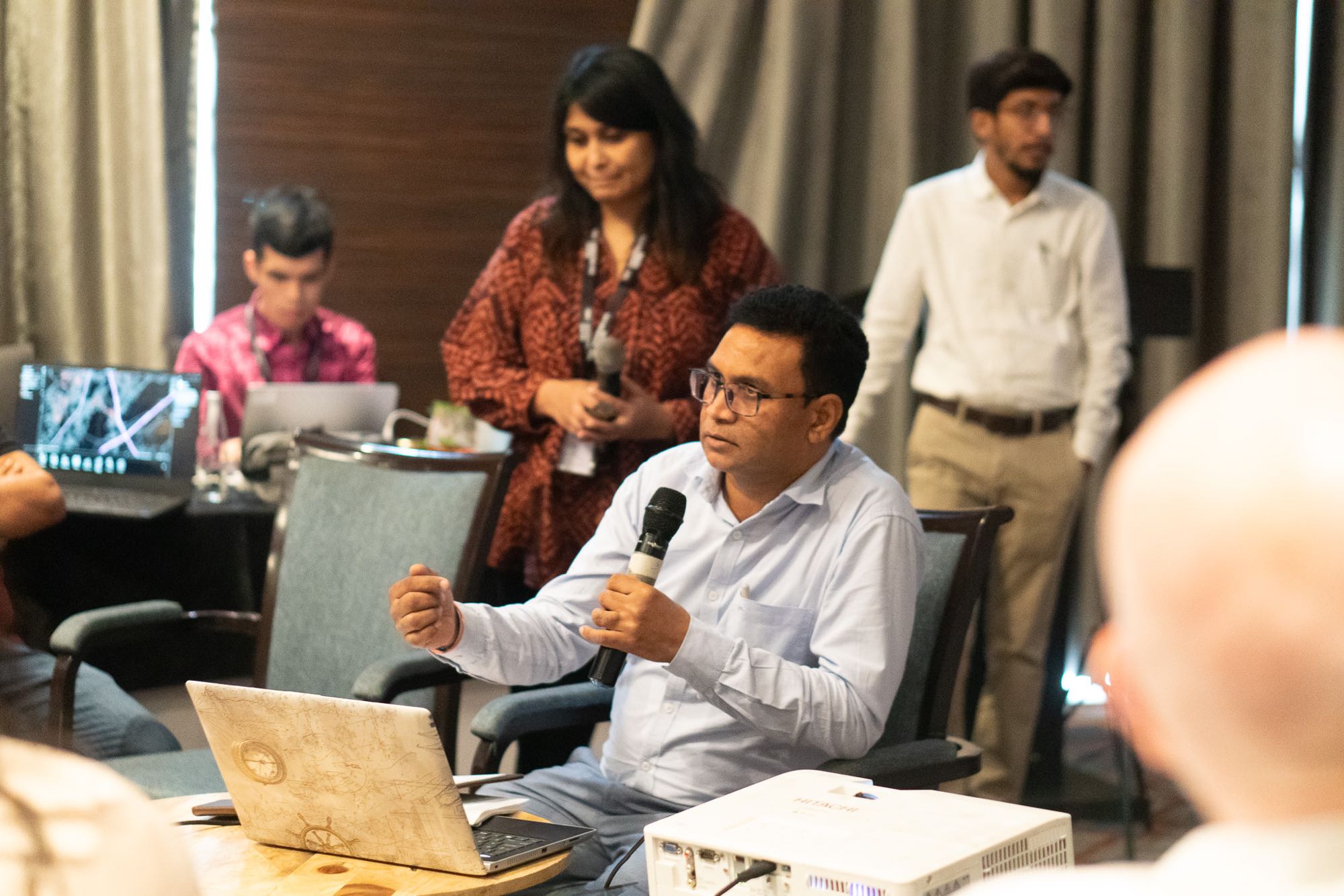 Group discussion on urban challenges in Rajasthan cities.