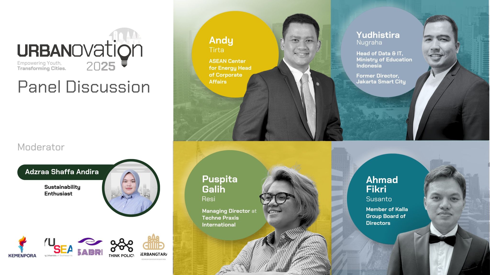 Panel of speakers sharing insights on urban innovation.