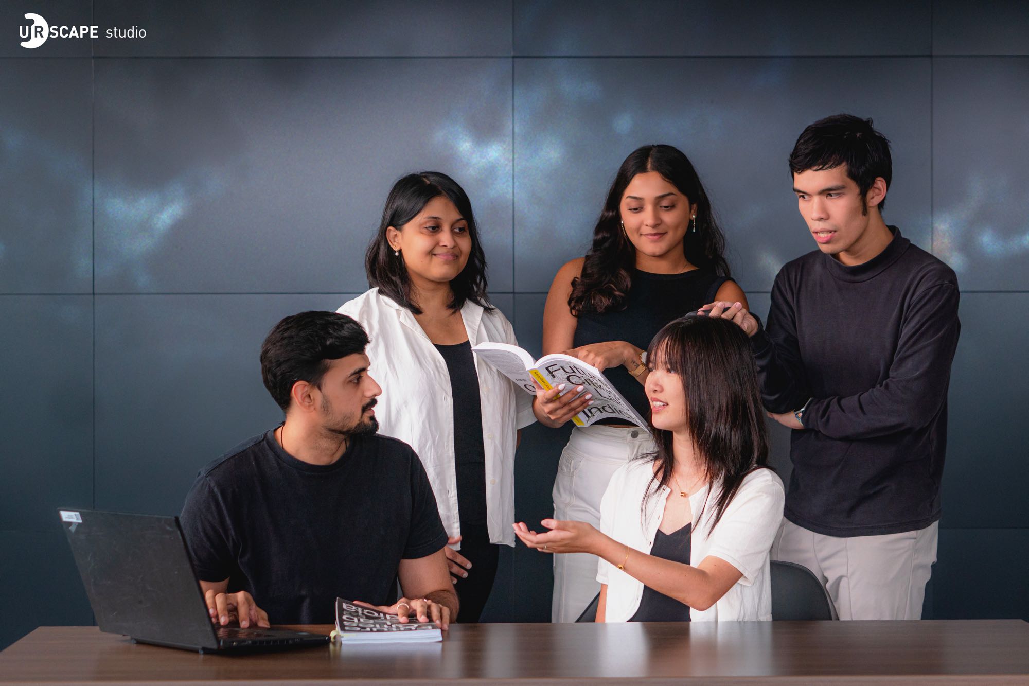 The instructors of ur-scape studio. From L-R: Darshan Lineswala, Niraly Mangal, Pari Sen Biswas, Denise Lee, and Joshua Vargas.